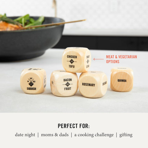 Two Tumbleweeds Foodie Dice - New Edition, Set of 9 Dice for Creative Seasonal Meals