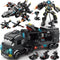 Building Block Robot 27 in 1 SWAT Police Command Truck Kit, 585 PCS Educational Toys for Kids Age 6-12