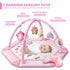 8-in-1 Tummy 6 0-3-6-9-12 Baby Gym Play Mat, Time Mat & Ball Pit with Toys, Washable Baby Activity Mat for Visual