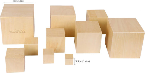 TOWO Wooden Stacking Boxes, Nesting and Sorting Cups Blocks for Toddlers, Educational Learning Toys for 2 Years Old