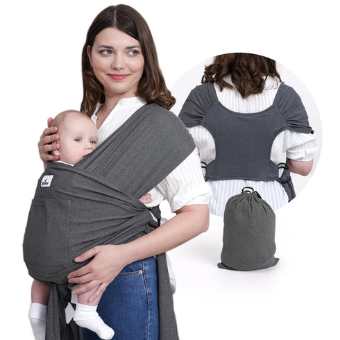 Jeroray Baby Wrap Carrier Sling: Baby Wearing Wraps Newborn to Toddlers Infants Stretchy