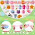 24 Pack Fillers Easter Eggs with Mochi Squishy Toys Surprise Mini Kawaii Animal Squishies Stress Relief Toys for Easter