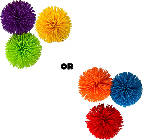Koosh Minis Variety Color 3-Pack, Easy to Catch Fidget Toy for Kids Ages 3 and Up, Individual Colors May Vary
