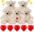 Libima 5 Pack 14" Bears Stuffed Animals with Voice Recorder Set, 30 Seconds Sound Recorder Module Plush Bear Toys