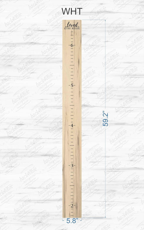 Rustic Wooden Growth Chart Ruler for Kids - Farmhouse Design