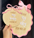 Forever My Baby You'll Be Wooden Sign Gift Acrylic Bow Tabletop Decor with Stand for Nursery, Kids Room & Home