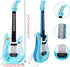 3 4 5 7 8 Kids Toddler Baby Childrens Electric Toy Guitar with Strap Ideal for Year Old Boys Girls Gifts(Blue)