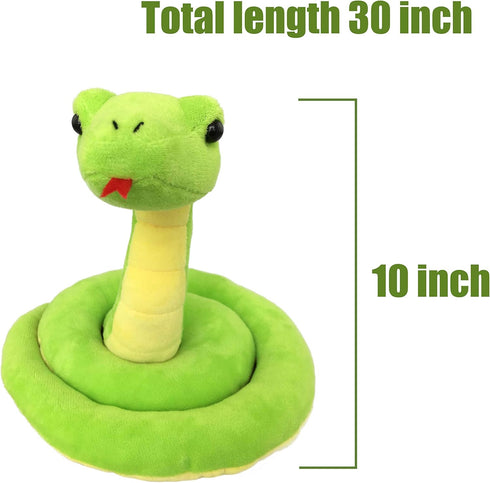Ice King Bear Plush Toy - Lifelike Green Snake Stuffed Animal (Standing)