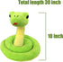 Ice King Bear Plush Toy - Lifelike Green Snake Stuffed Animal (Standing)