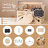 8 1 Closet, In Wooden Baby Shower Crate Baby Basket with Handle Footprint Kit for Baby Shower Gifts, Baby Shower Wooden