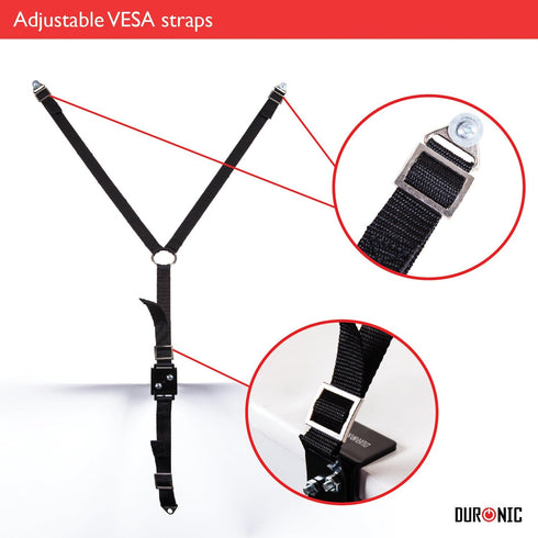 TVSAFE1 Duronic TV Stand Safety Strap - Reduces The Risk of Your TV Tipping Over