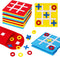 LovesTown 15PCS Tic Tac Toe Board Game, Mini Strategic Indoor Game for Kids, Educational Party Favors