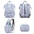 Yusudan Backpack Elephant Diaper Bag for Baby Girls, Mom Waterproof Large Nappy Bags for Women