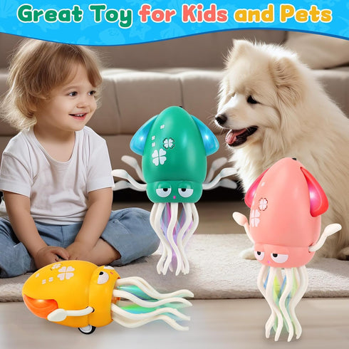 12-18 Tummy 1 2 3 4 5 6 LZZAPJ Electric Dancing Octopus Light Music Suitable for Months Old Baby Toys, Kid Crawling