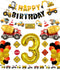 FIGEPO Construction 3rd Birthday Party Supplies for Boys with Dump Truck Theme, Includes