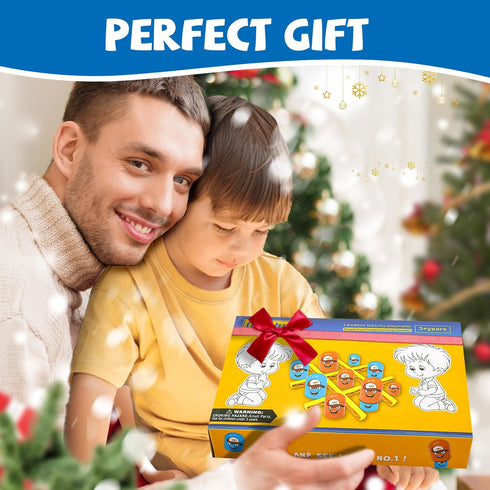 Upgraded Tic Tac Toe Strategy Board Game for Kids,Adults and Families,Head to Head Game Family Game Night,Camping