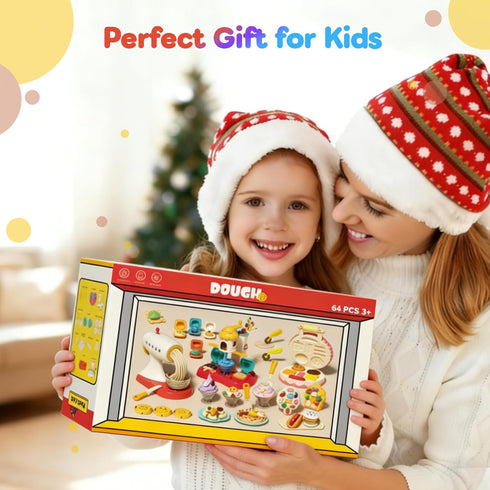 Rodsucs 4 1 Sets 4-8,Kitchen Maker,2-in-1 (16 in Color Dough for Kids Ages Creation Toys with Ice Cream Maker,Noodle