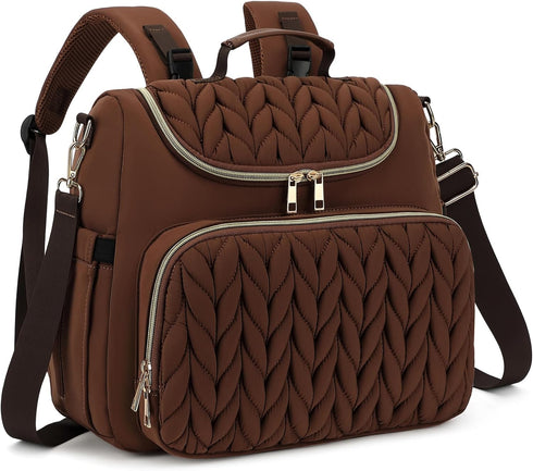 Bevkois Small Diaper Bag Backpack Quilted Mini Baby Crossbody Diaper Bag Tote for