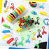 Skylety 72 Pcs Video Game Party Favor Set, Rubber Bracelets, Stamps, and Keychains for Kids