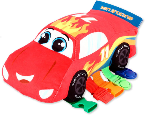 Buckle Toys Bullet Racecar, Develop Fine Motor Skills, Sensory Learning Activity for Toddlers