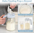 32oz Papablic Formula Mixing Pitcher Lid, Breastmilk Pitcher Mixing Handle & Flip Locking Spout for Mixing