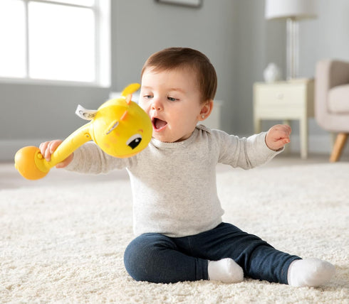Lamaze Wacky Giraffe Sensory Baby Toy, Educational Infant Toy with Sound Effects for Fine Motor Skills