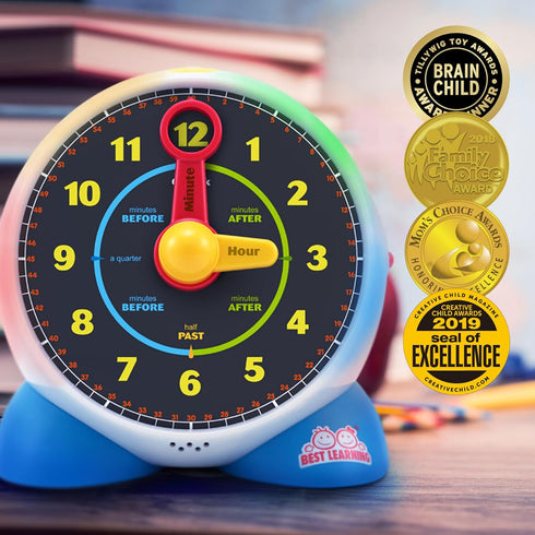 BEST LEARNING Learning Clock - Educational Talking Toy to Teach Time with Quiz and Music for Kids Ages 3-6