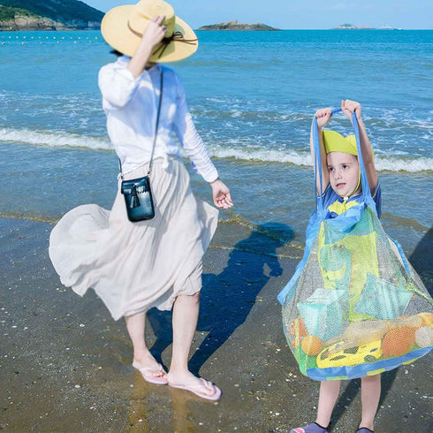 Extra Large Mesh Beach Toys Bag, Sand Tote Bag Storage for Children Toys, Perfect for Organizing Kids Sand Toys