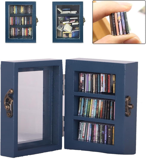 IAIHBBLY Anxiety Bookshelf Mini Books with 60 Pcs Mini Books for Anxiety BookshelfMiniature