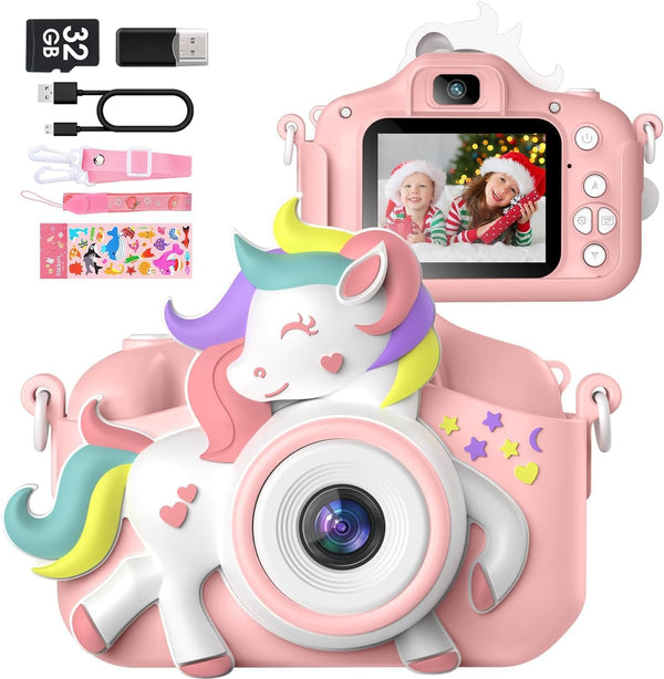 Kids Camera for 3-8 Years Old, Selfie Camera, 20.0 MP HD 1080P IPS Screen, Dual Digital Toy for Kids Gifts