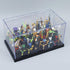 Minifigure Display Case for Action Figures Blocks, Dustproof Acrylic Display Box with 3 Movable Steps for Collection