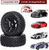 Outer Diameter 2.99inch 1/10 On Road Touring Car Wheels and Tires, 12mm Hex for Traxxas 4Tec 2.0