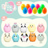 10 JOYIN Pcs Jumbo Easter Eggs Filled with Cute Stress Reliever Animal Squishy Toy for Easter Egg Hunt, Kids Party