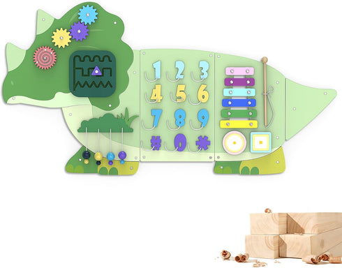 BlueWood Wooden Wall Busy Board Panels, Toddler Learning Activity Center, Montessori Philosophy