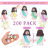 Barydat 200 Pack Mini Jesus Figurines | Tiny Jesus Toys for Thanksgiving, Sunday School, and Baptism Gifts