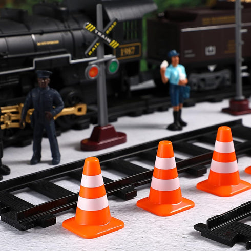 STOBOK Traffic Cone, 14 PCS Miniature Traffic Signs Toys, Construction Toys for Kids Educational Roadblock Toy