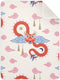 xigua Chinese Dragon Pattern Baby Blankets, 30 x 40 Inch, Super Soft Toddler Newborn Blanket, Double Layer for Crib