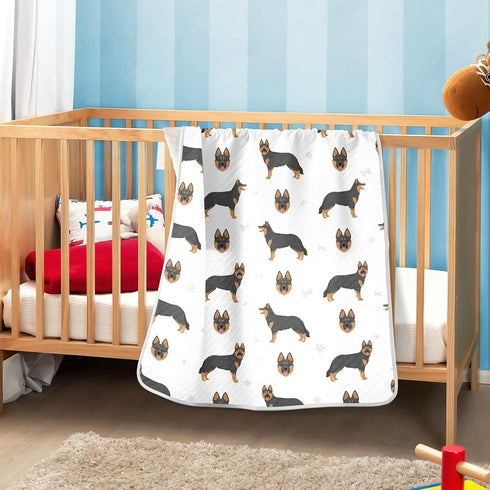 30X40 Swaddle Blanket Bohemian Shepherd Dog Cotton for Infants, Receiving, Lightweight Soft Swaddling for Crib