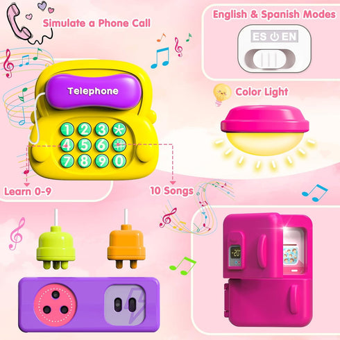 Ryotagift 1-2 1+ 1-3,Birthday 1+Year 1 2 Baby Busy Board for Year Old Boy Girl Gift,Musical Toddler Toys for Year