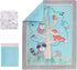 CribMATE Set 3 28'' 52'' Blue Forest Animal Nursery Crib Beddding Pieces - Quilt/Fitted Sheet/Skirt x