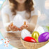 HSLCGF 24 Pack 3.5 Inch Plastic Easter Eggs Large Empty Eggs Bulk Fillable for Easter Theme Party Favor Basket Stuffers
