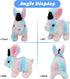 Hopearl Interactive Electronic Pet Plush Bunny - Hopping Rabbit with Hat, Sounds, Movements for Toddlers, Rainbow, 7''