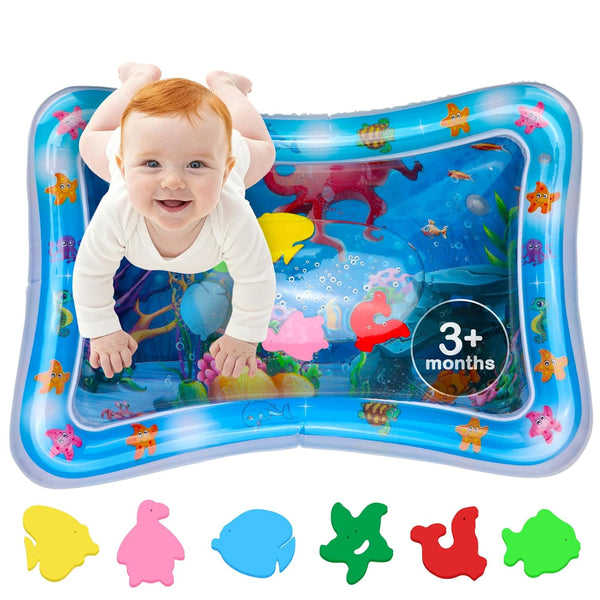 Tummy Time Water Mat Inflatable Water Play Pad for Babies - Sensory