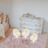 TOYANDONA 4pcs Miniature Dollhouse Armchair Set, Rotatable Office Chair, Egg Chair, Mini Stool for Doll House Decor