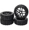 JIUWU High-Performance 4-Pack RC Off-Road 17mm Hex Wheels and Tires, 1/8 Scale RC Vehicle Durable Construction