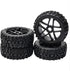 JIUWU High-Performance 4-Pack RC Off-Road 17mm Hex Wheels and Tires, 1/8 Scale RC Vehicle Durable Construction