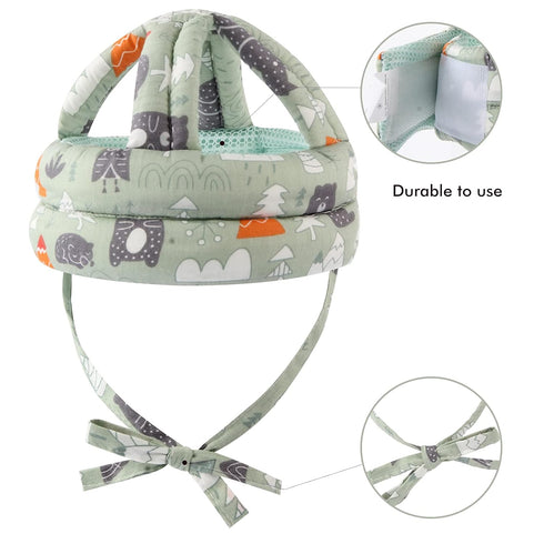 Baby Safety Helmet Infant Toddler Breathable and Adjustable Head Cushion Bumper Bonnet for Running Walking Crawling (Green),BB-1003 Green by NC