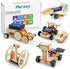 Poraxy STEM Model Car Kits, 5 in 1 Kids Wood Building Kit, 3D Wooden Puzzles for Boys Age 8-12