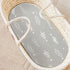 Set 2 Pack, GRSSDER Stretchy Ultra Soft Fitted Bassinet Sheet Universal Fit for Bassinets Baby Cradle Moses Basket Oval