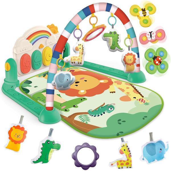 Joryuek Baby Gym & Play Mat, Tummy Time & Activity Mat Toys,